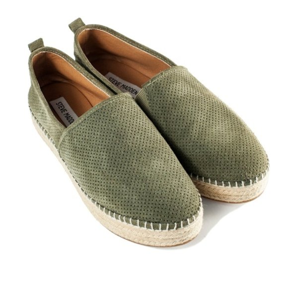 Steve Madden Shoes - - Steve Madden Peppa Olive Green Espadrille …